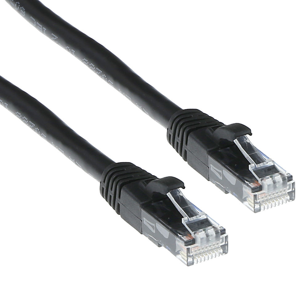 ACT IB2952 U/UTP CAT6A Patchkabel | Snagless | RJ45 Connectoren | Zwart | 25 cm