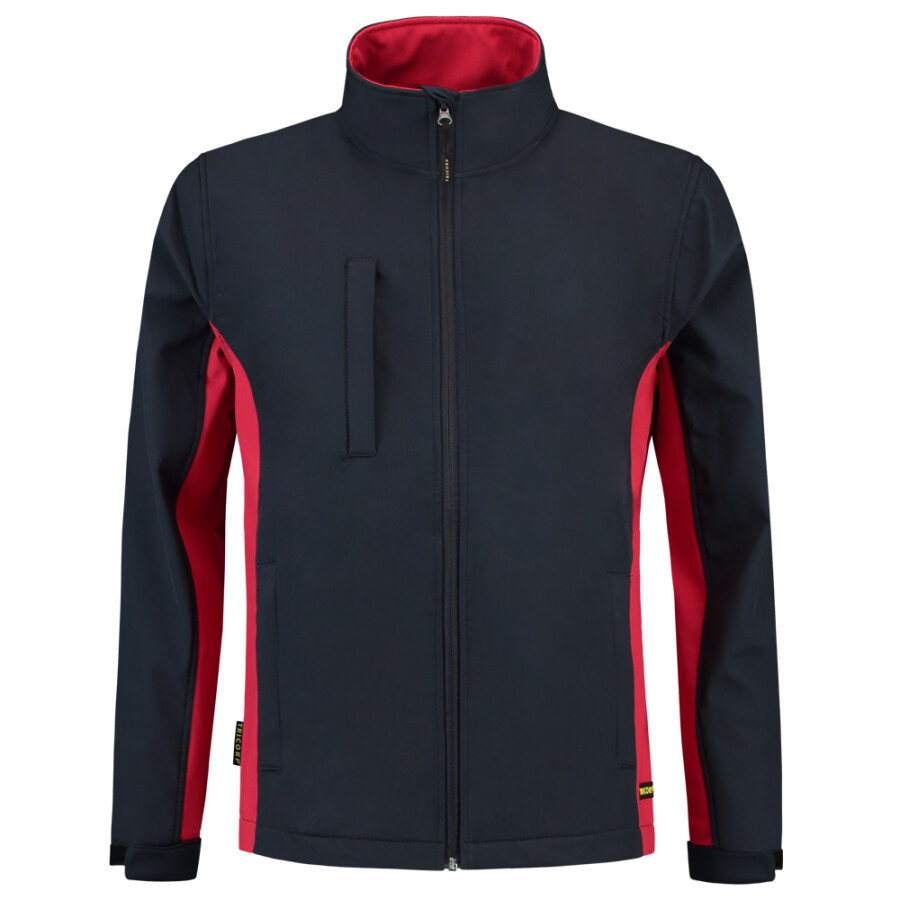 Tricorp softshell jack - Bi-Color - Workwear - 402002 - marine blauw/rood - maat 3XL