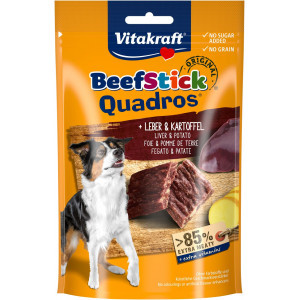 Vitakraft Beefstick Quadros met lever & aardappel hondensnack (70 g) 3 verpakkingen