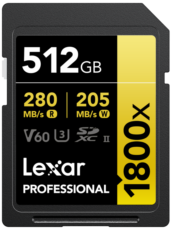 Lexar Professional 1800x GOLD 512GB SDXC