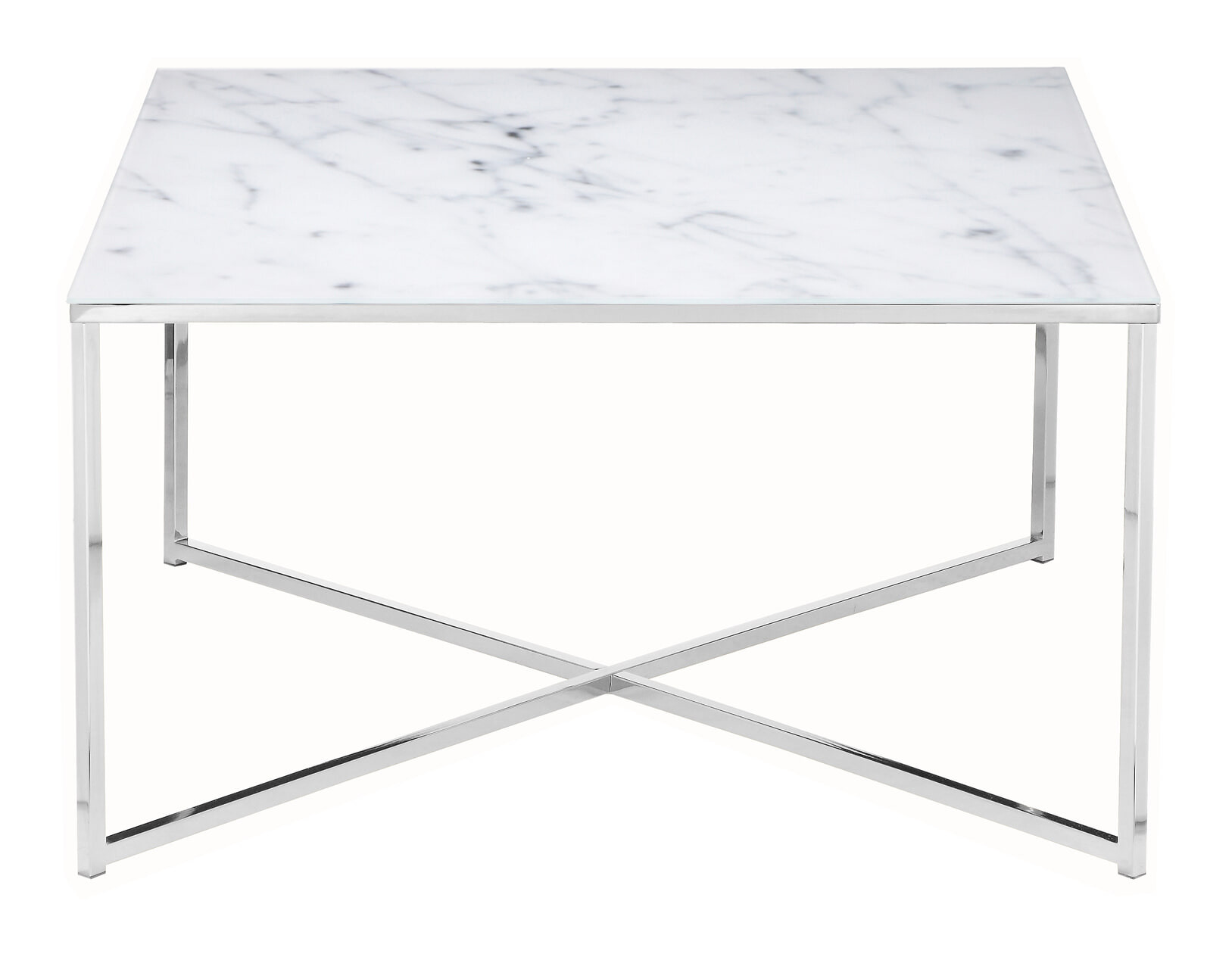 Artistiq Salontafel Chloè, 80cm, Marmerlook - Wit - Vierkant