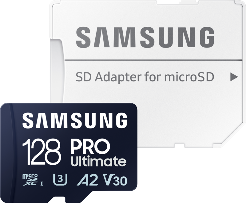 Samsung PRO Ultimate 128 GB (2023) microSDXC + SD Adapter