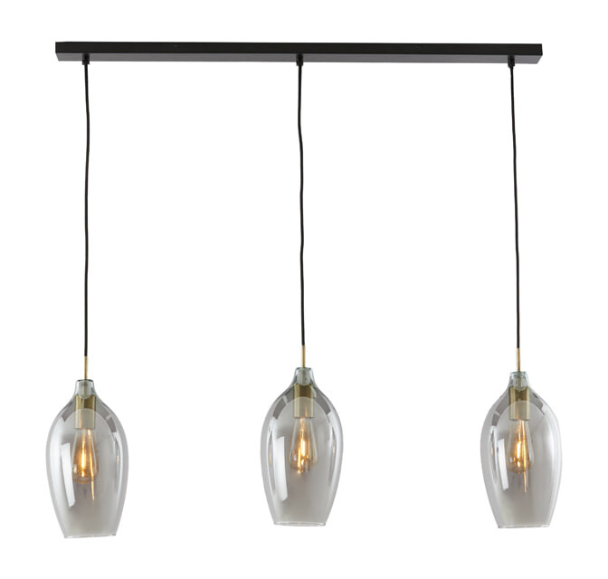 Light & Living Hanglamp Lukaro - Smoke/Antiek Brons