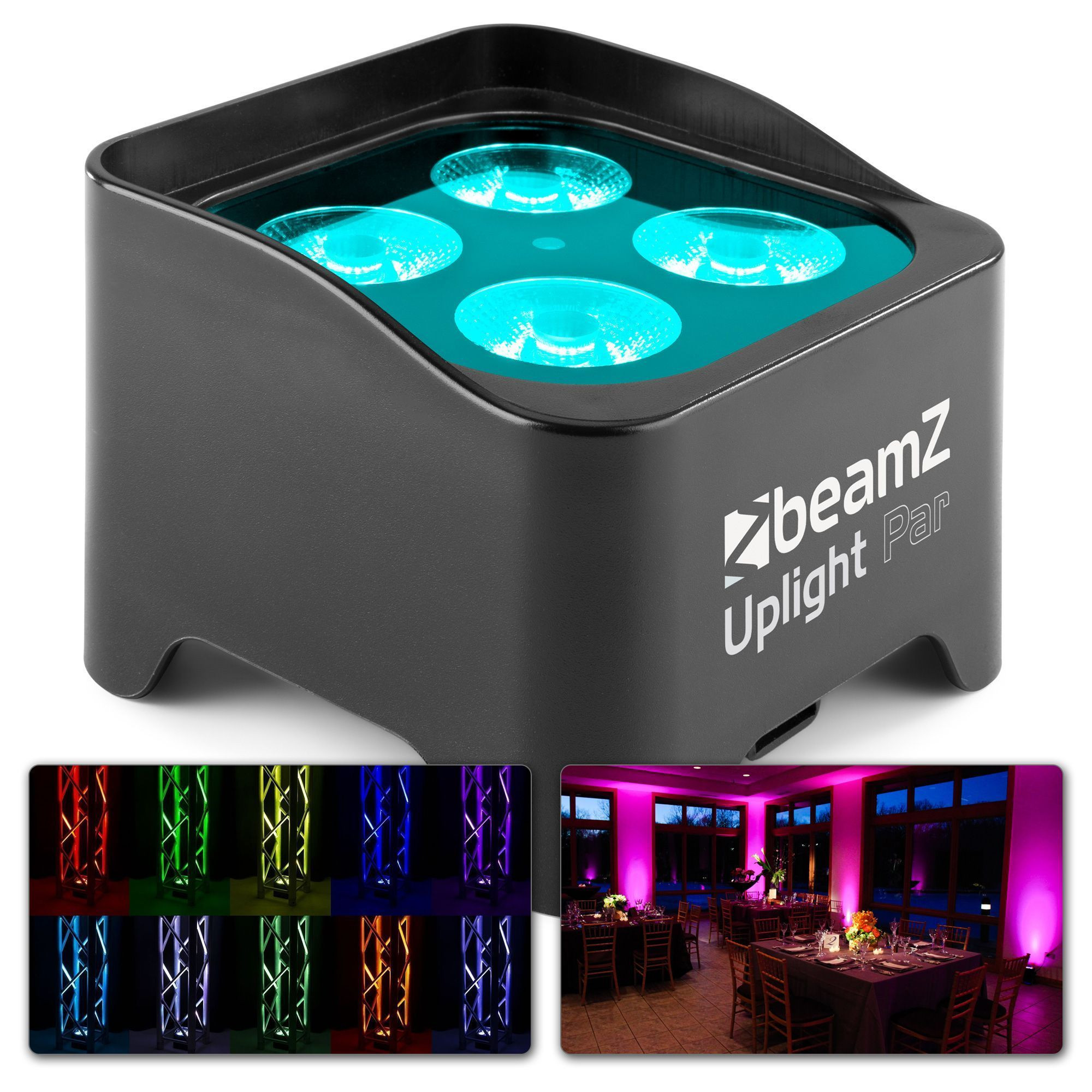 BeamZ BBP90 Uplight PAR spot op accu met 4x 4W LED&apos;s