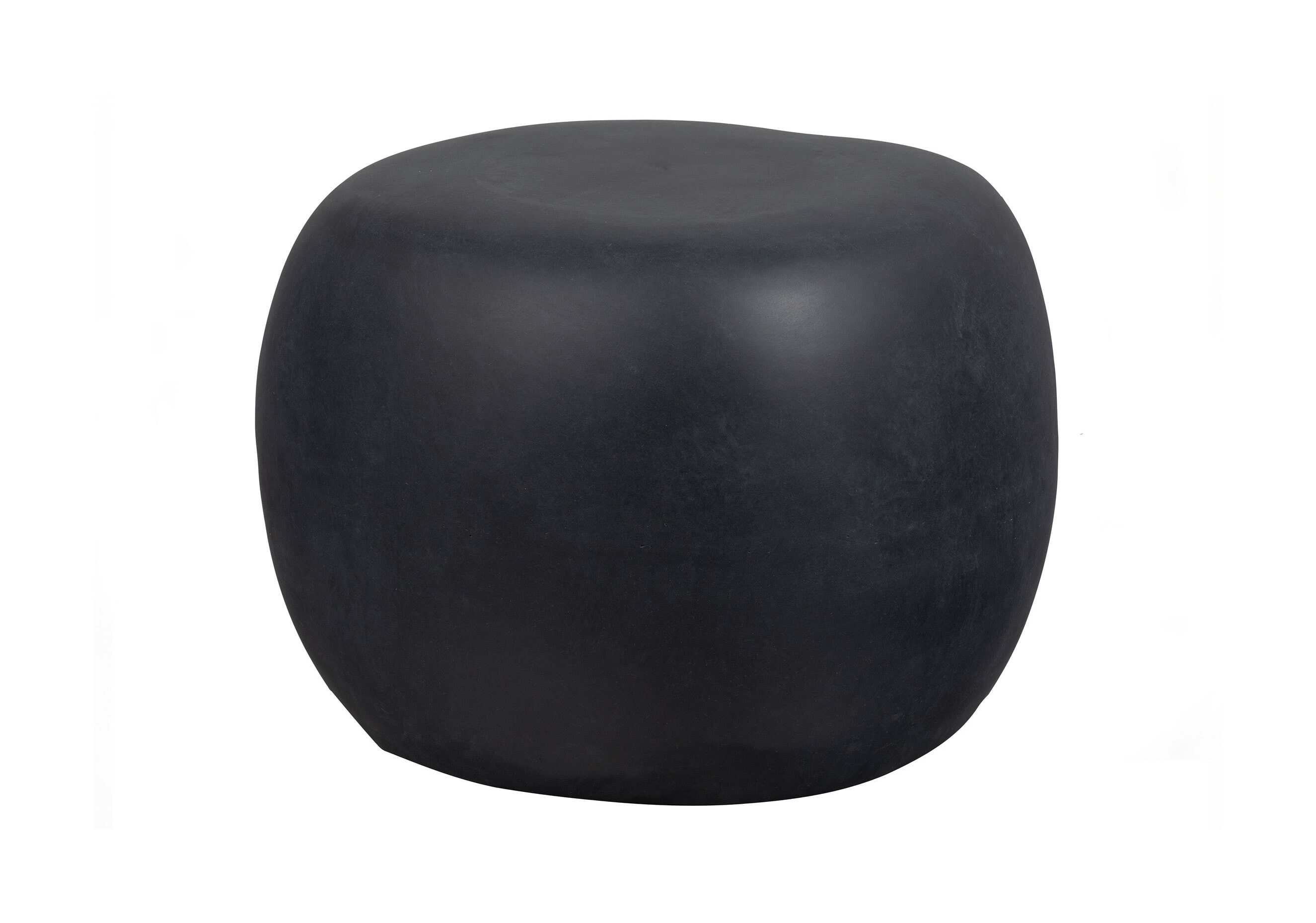 vtwonen Bijzettafel Pebble Betonlook, 50cm - Zwart - Rond