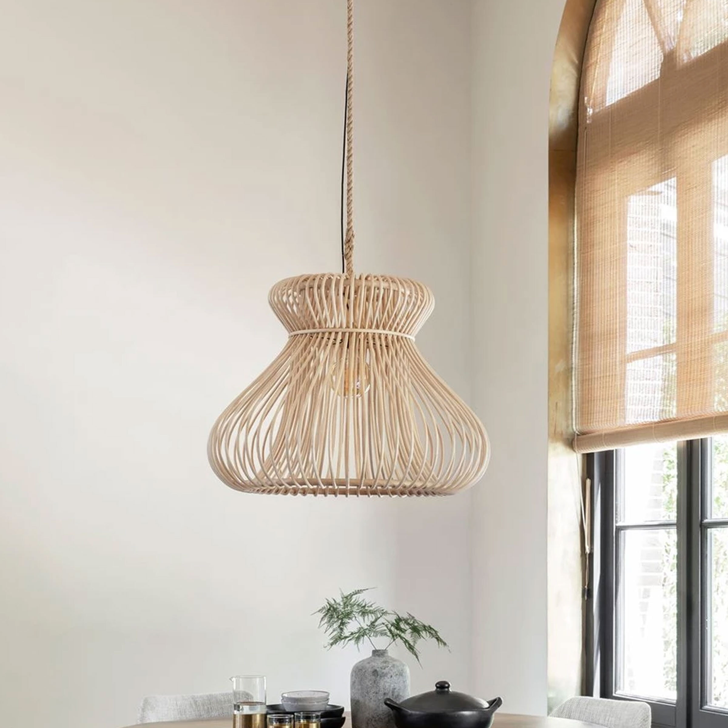 MUST Living Hanglamp 'Fungo' Rotan, 78cm