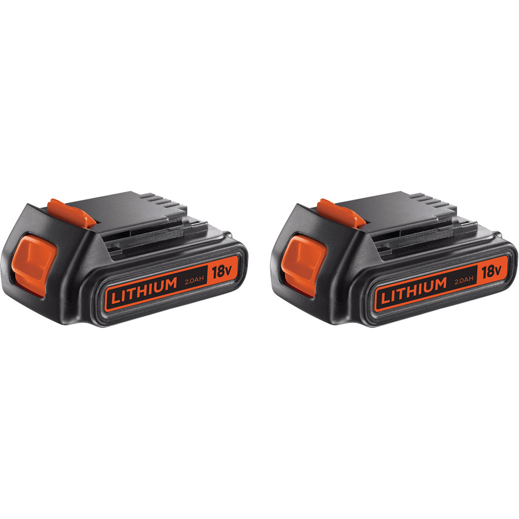 BLACK+DECKER Accu 18V 2,0 Ah Li-Ion (2x)