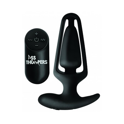 XR Brands Hollow Anal Plug with Remote Control and 7 Speeds