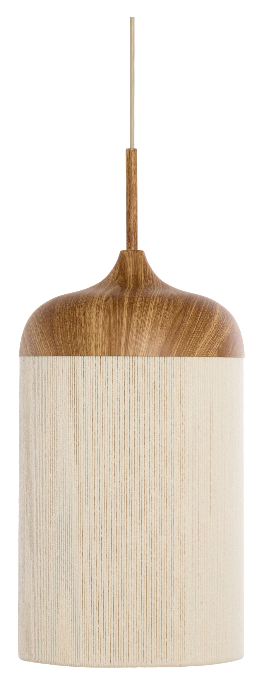 Light & Living Hanglamp Dania Houtlook en touw - Bruin