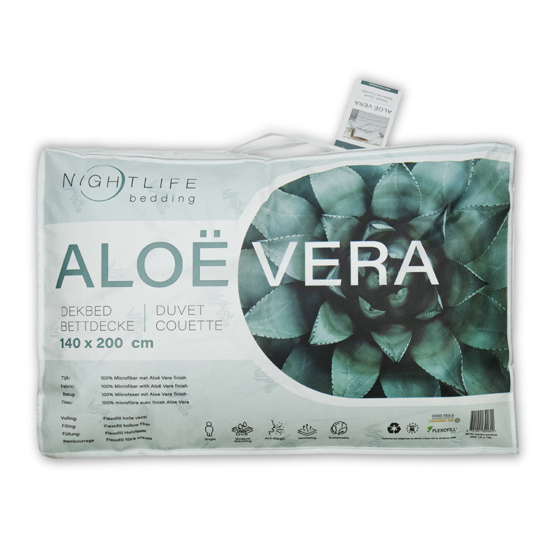 All season Dekbed Natural Aloë Vera - 140x200 cm (Eenpersoons) - Nightlife - 450 Gram - Dekbed-Discounter.nl