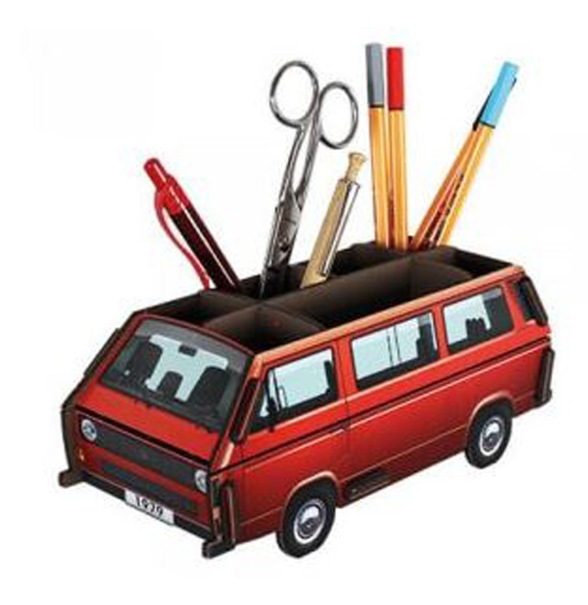 Volkswagen T3 Bus Potloodhouder - Rood