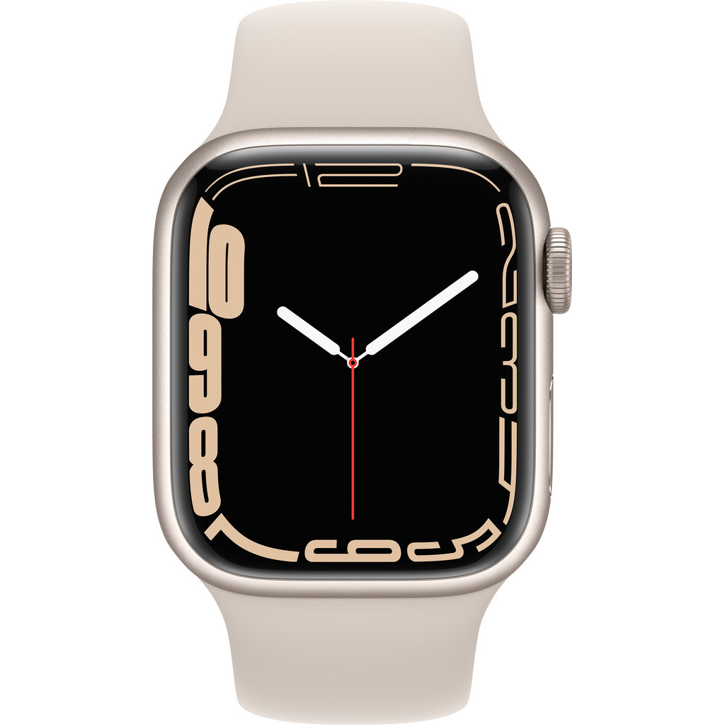 Apple Watch Series 7 4G 41mm Witgoud Aluminium Crème Sportband