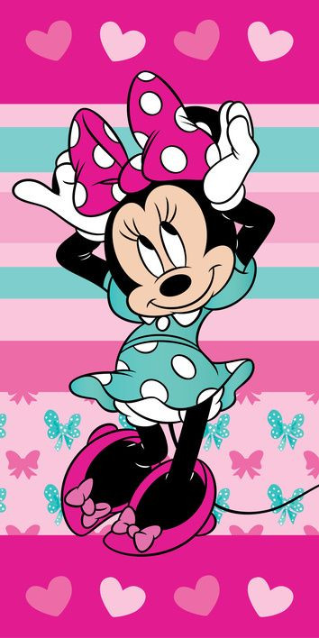 Minnie Mouse Strandlaken Hearts 70 x 140 cm