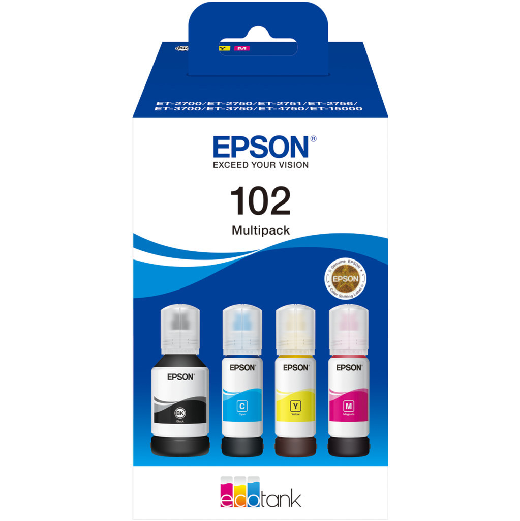 Epson 102 Inktflesjes Combo Pack Kleur