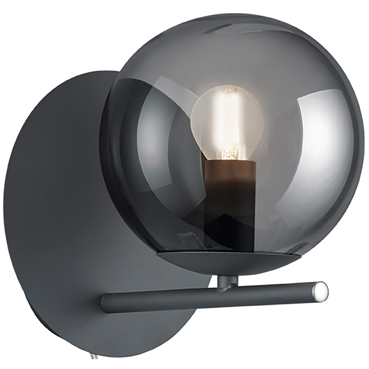 LED Wandlamp - Wandverlichting - Trion Pora - E14 Fitting - Rond - Mat Antraciet - Aluminium