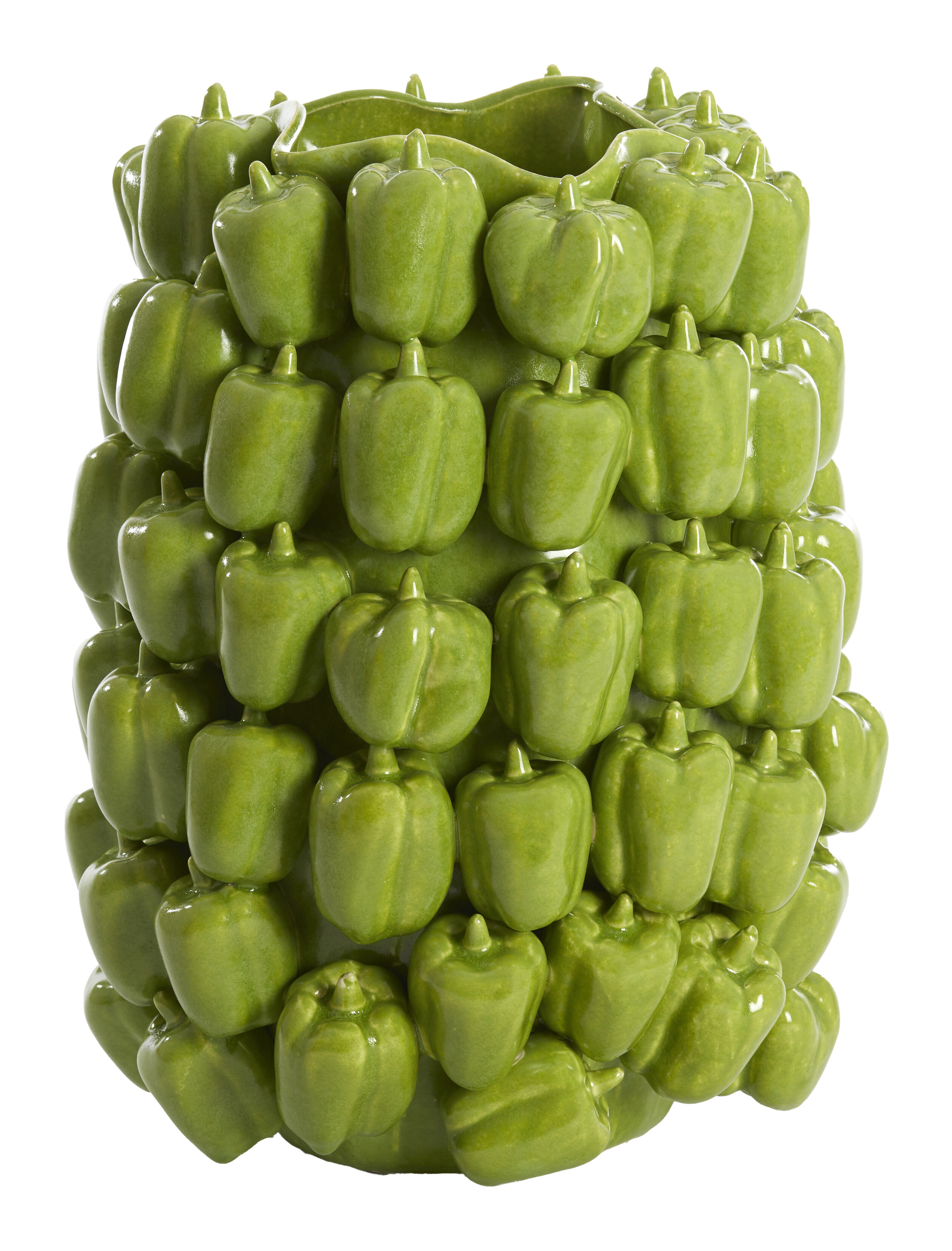 Light & Living Vaas 'Bellpepper' Keramiek, 47cm, kleur Groen