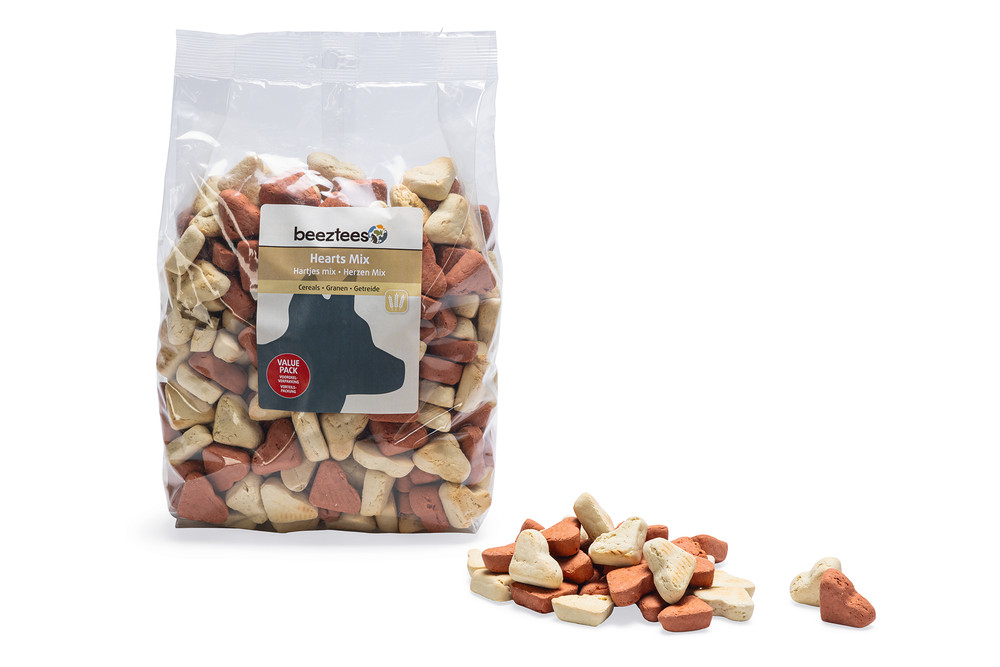 Beeztees Hartjes Mix hondenkoekjes 1400 gram