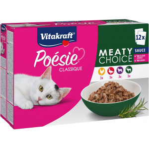 Vitakraft Poésie Classique Meaty Choice in saus natvoer kat (12 x 85 g) 3 verpakkingen (36 x 85 g)