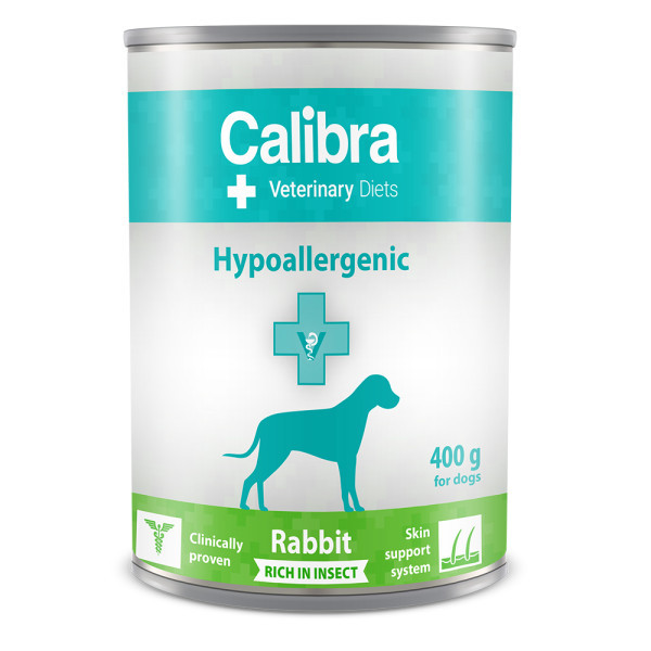 Calibra Veterinary Diets Hypoallergenic konijn met insecten natvoer hond 12 x 400 g