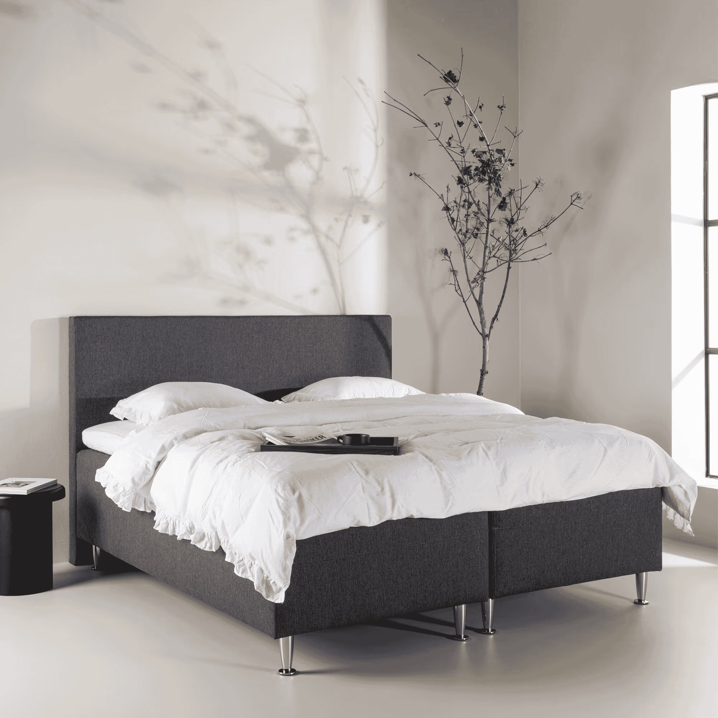 Nohr Bed Flecia 180 x 200cm - Donkergrijs