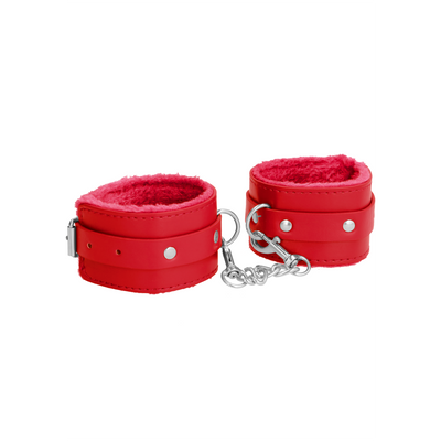 Ouch! by Shots Plush Leather Handcuffs