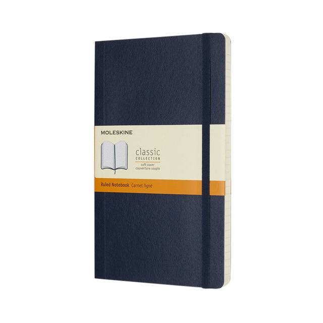 Notitieboek moleskine large 130x210 ln sc sapp bl