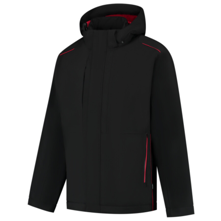 Tricorp Winter Tech Shell Accent zwart-rood XS