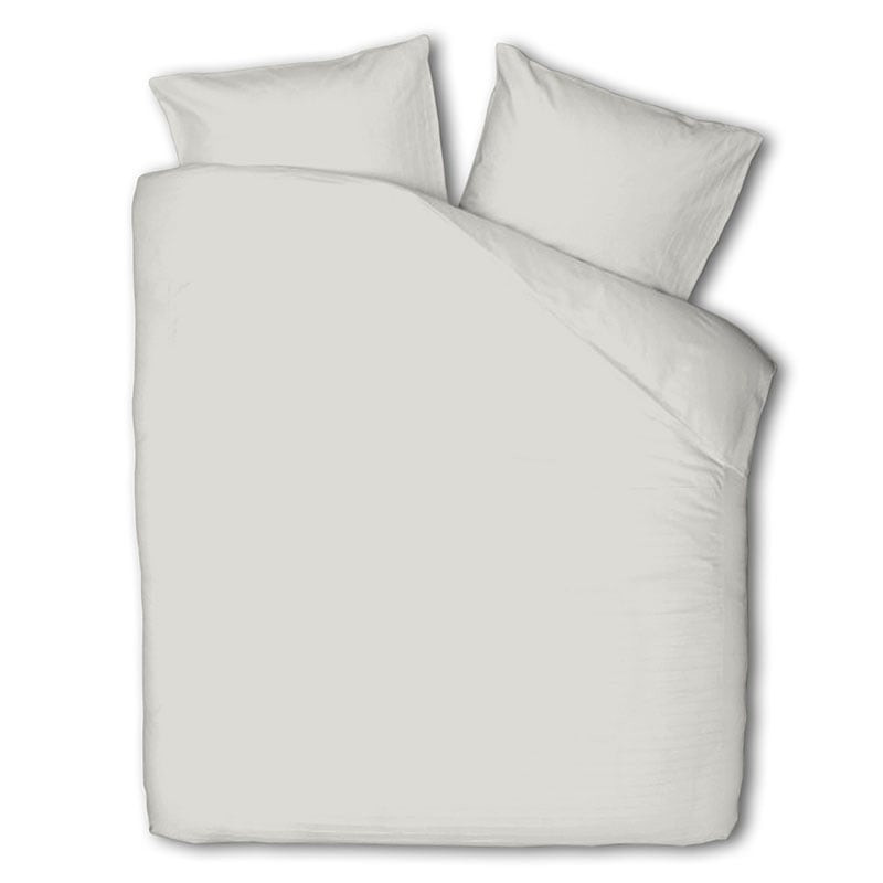 Dekbedovertrek Percale Uni - Lits-Jumeaux (240x220 cm) - Off-white Percale katoen - Dessin: Effen - Presence - Dekbed-Discounter.nl