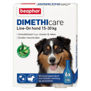 Beaphar Dimethicare Line-On (15 tot 30 kg) hond 2 x 6 pipetten