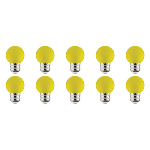 LED Lamp 10 Pack - Romba - Geel Gekleurd - E27 Fitting - 1W