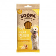 Soopa Jumbo Dental Sticks met banaan & pindakaas voor de hond Per 5