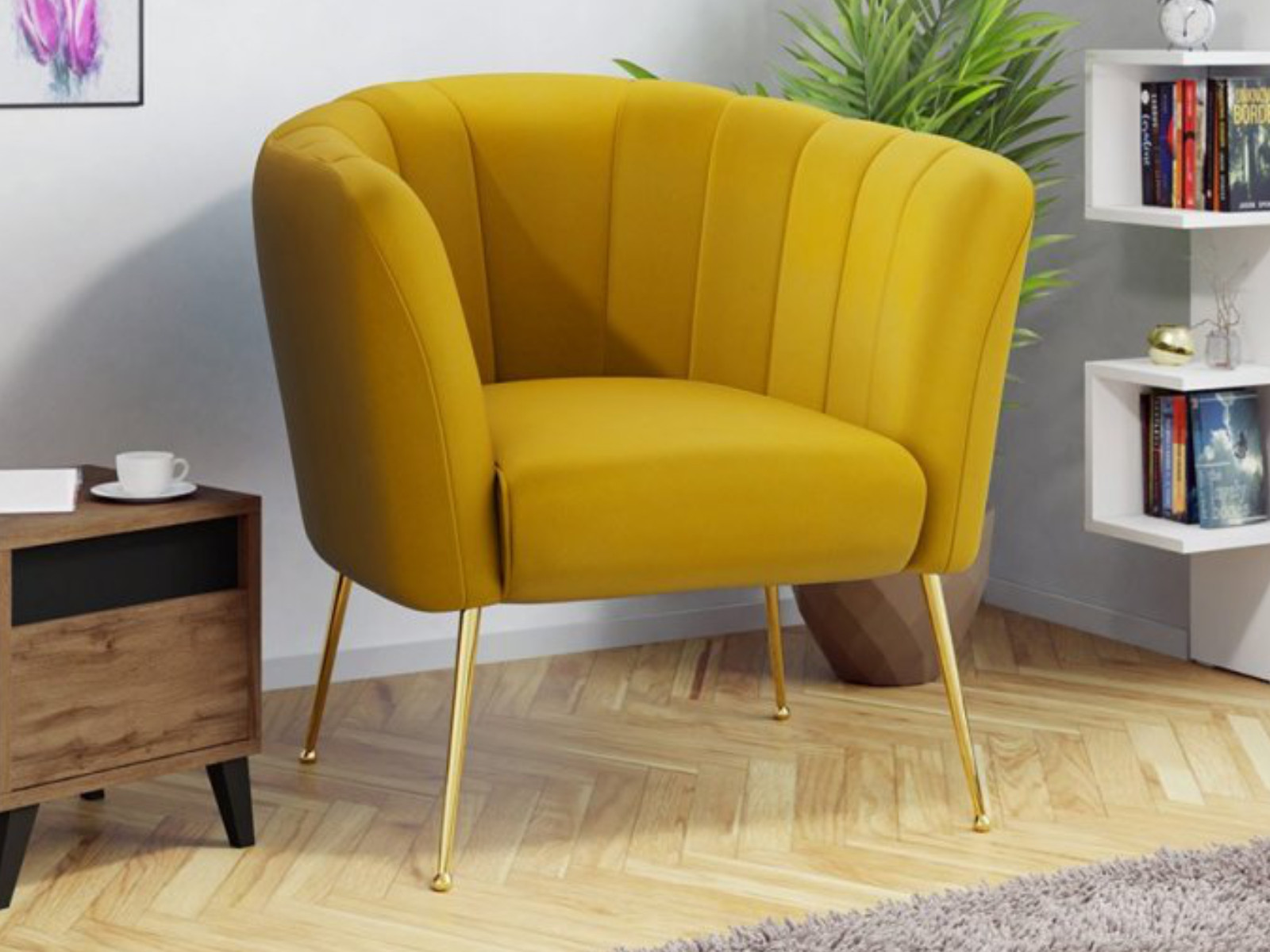 Fauteuil GILARDI geel