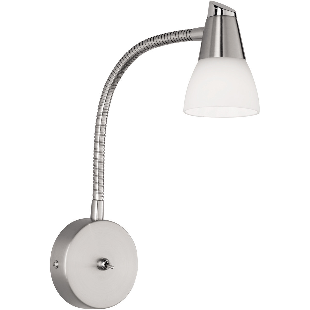 LED Wandspot - Wandverlichting - Trion Hilda - G9 Fitting - 1-lichts - Rond - Flexibele Arm - Mat Nikkel - Aluminium