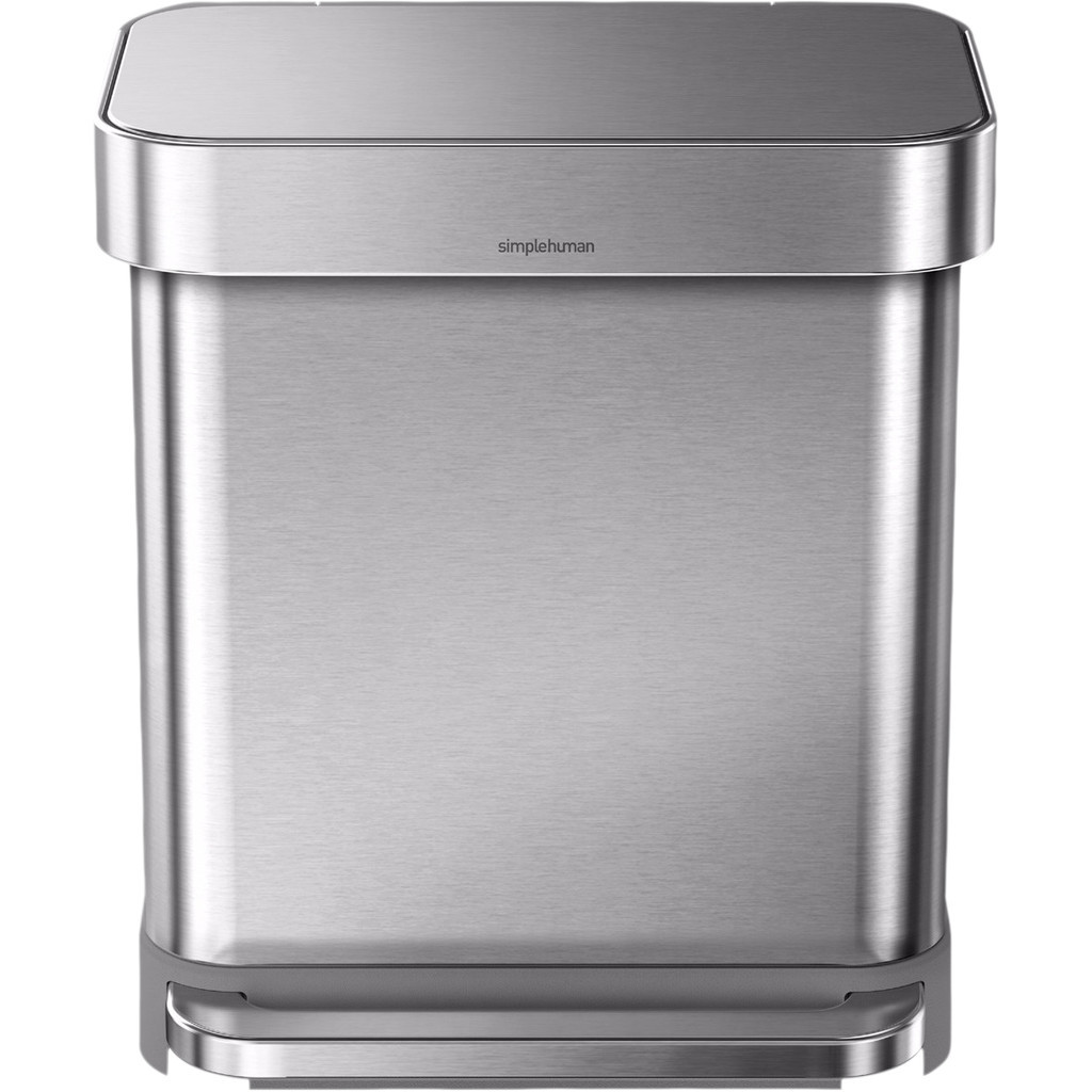 Simplehuman Rectangular Liner Pocket 30 Liter Rvs