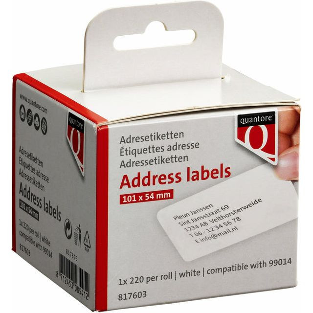 Labeletiket Quantore 99014 54x101mm badge wit