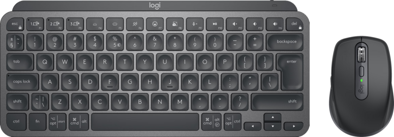 Logitech MX Keys Mini Draadloos Qwerty Grafiet + Logitech MX Anywhere 3S Compact Zwart