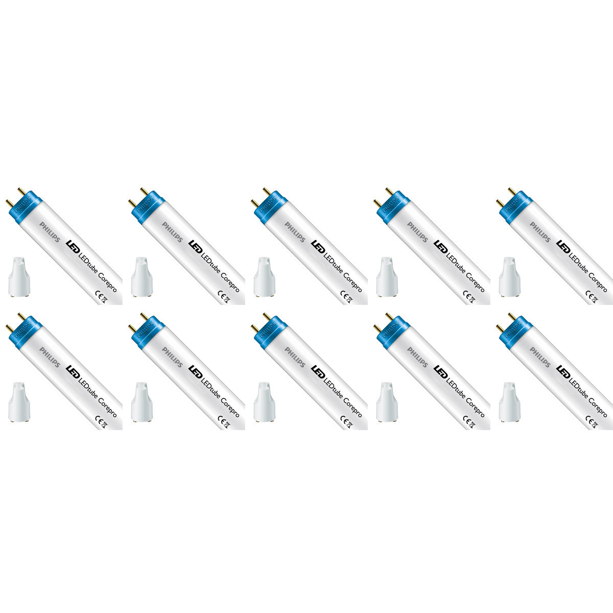 PHILIPS - LED TL Buis T8 met Starter 10 Pack - CorePro LEDtube EM 865 - 150cm - 20W - Helder/Koud Wit 6500K | Vervangt 58W