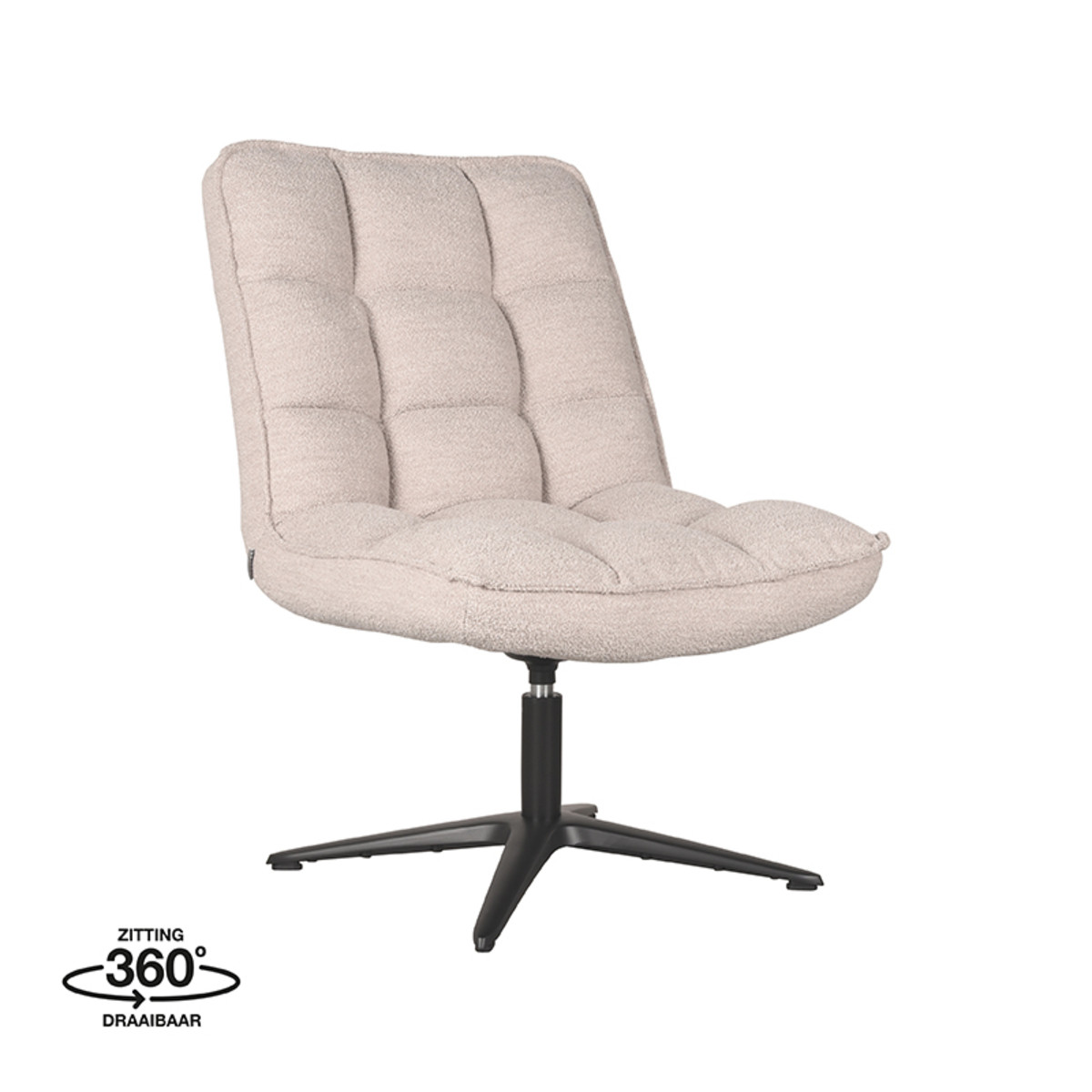 LABEL51 Fauteuil Vince - Naturel - Boucle