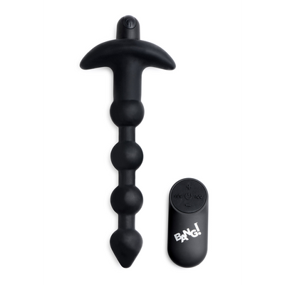 XR Brands Vibrating Silicone Anal Beads and Remote Control