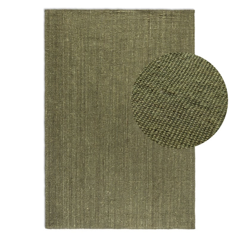 Handgeweven Jute Vloerkleed Groen - Hanse Home - 80x150 cm - Rechthoek - Dekbed-Discounter.nl