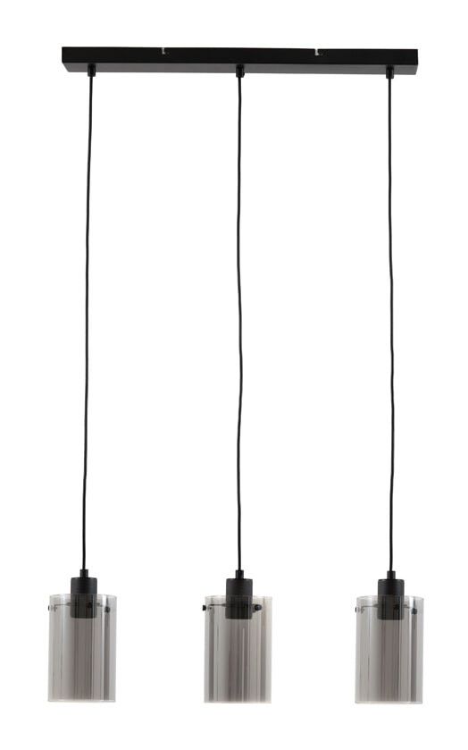 Light & Living Hanglamp 'Vancouver' 3-lamps, kleur Zwart