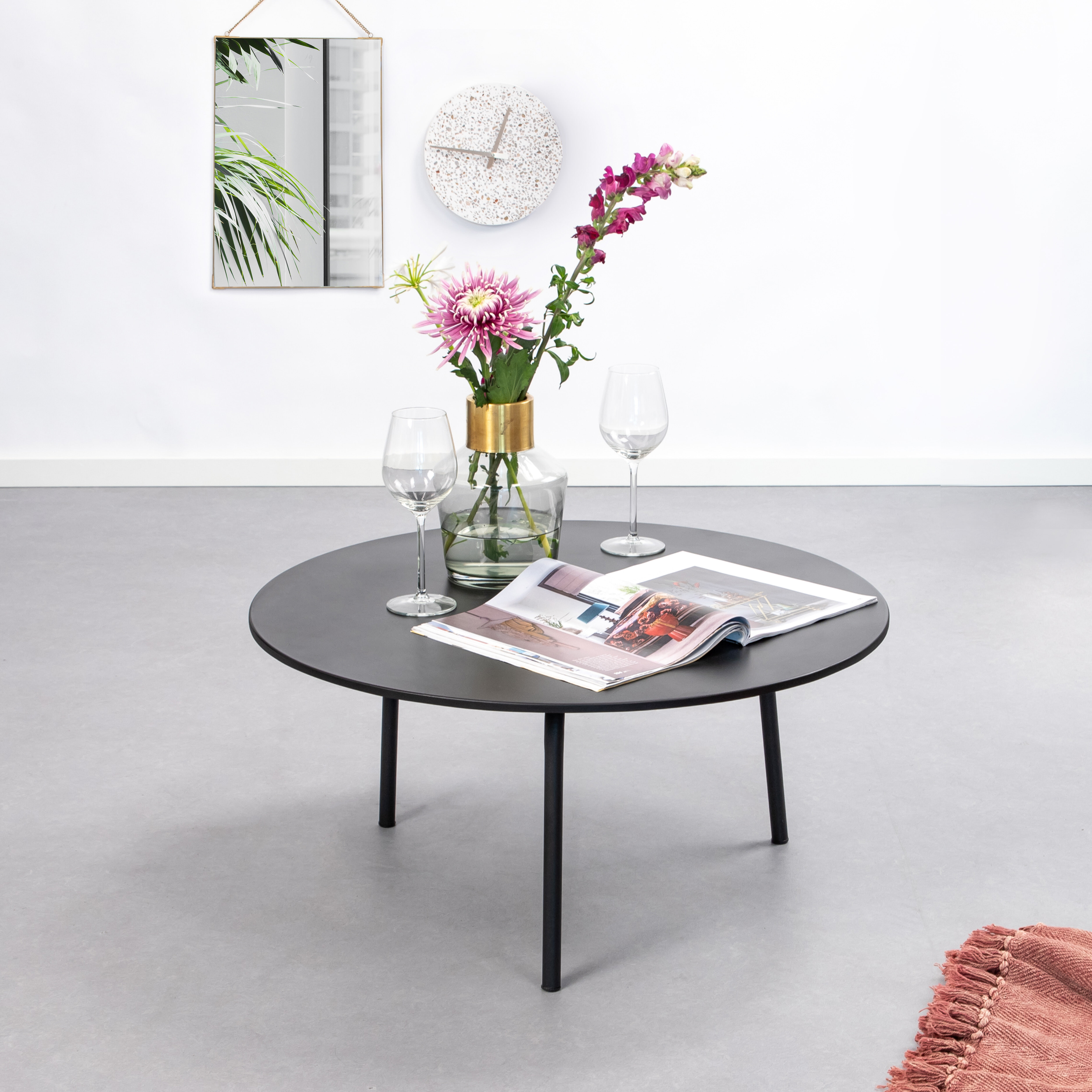 Kave Home Salontafel Mathis 70cm - Zwart - Rond