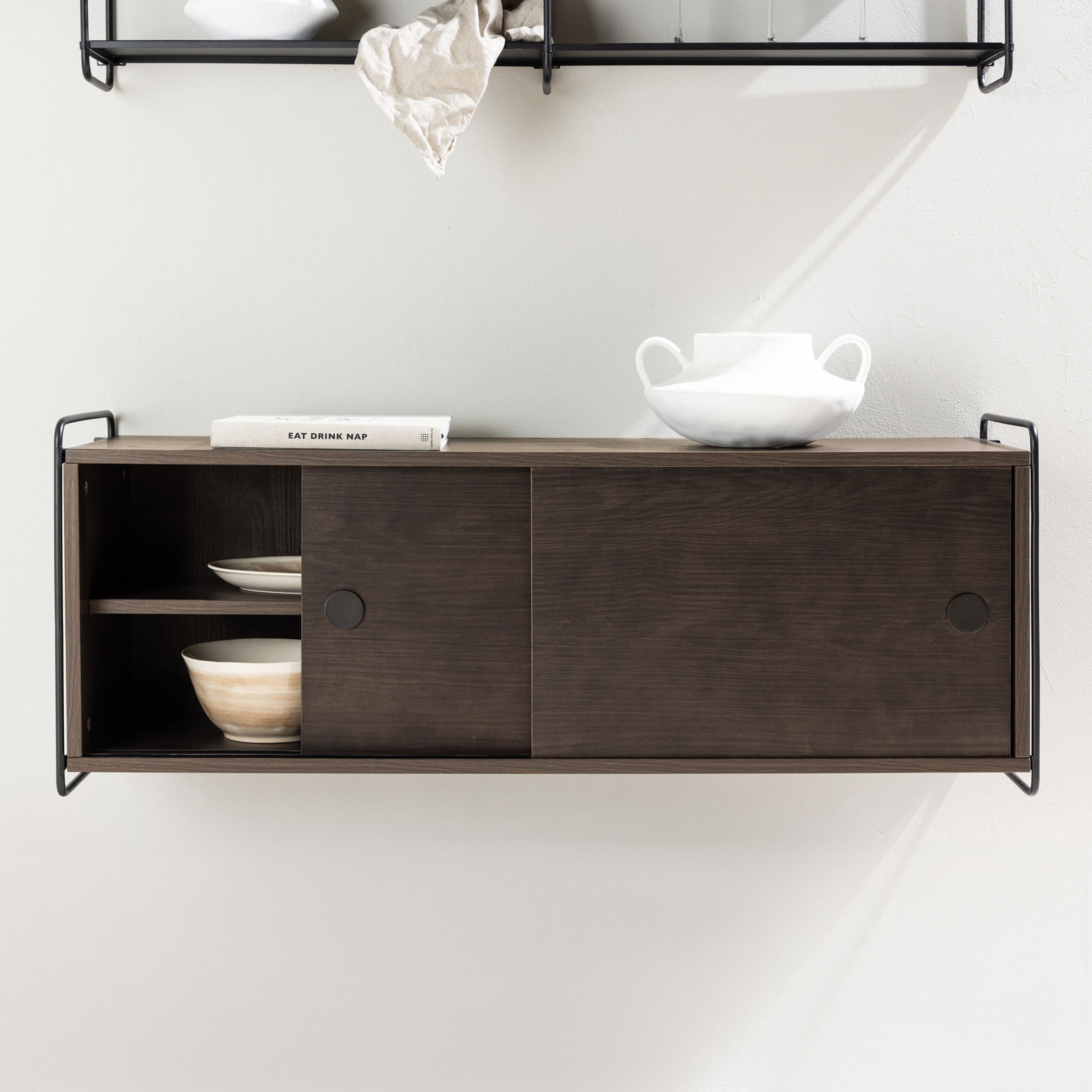 Nohr Hangend Dressoir Marketta 122cm - Mokka