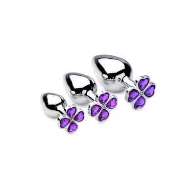 XR Brands Violet Flower - Butt Plug Set - 3 Pieces