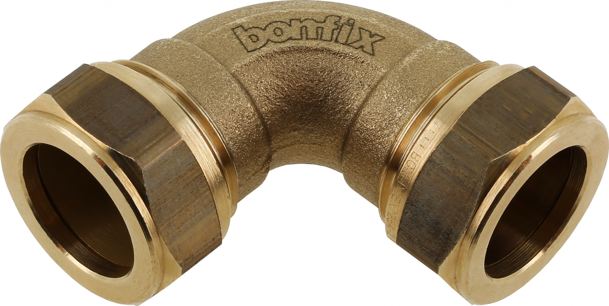 Bonfix knelkoppeling - Bocht 90gr - 15mm x 15mm - Messing