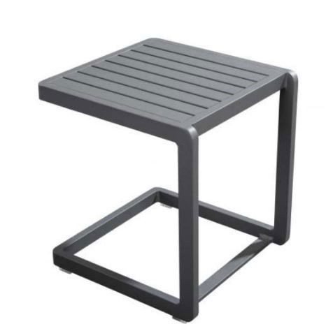 Hokan lounger side table 40x40cm. alu dark grey - Yoi