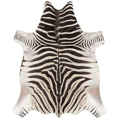 Vloerkleed Marty Zebra - zwart/wit - 155x190 cm - Leen Bakker