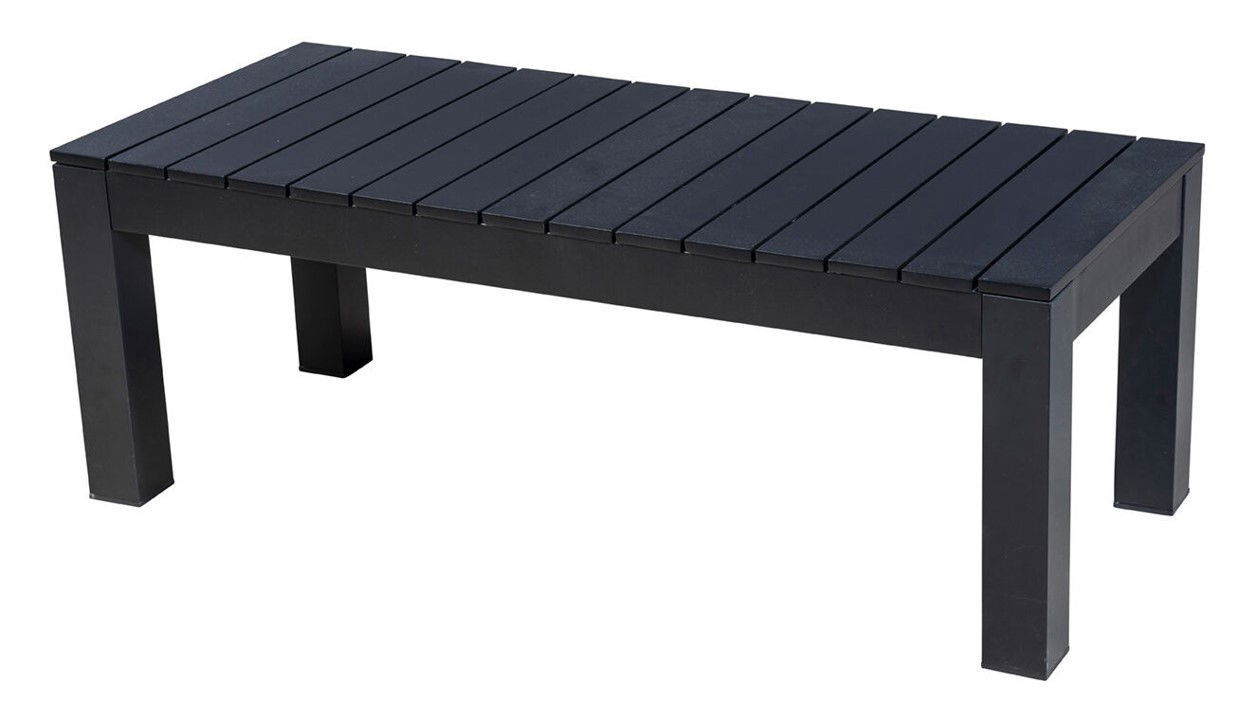 Midori sportbench 116x50x42 cm aluminium black - Yoi