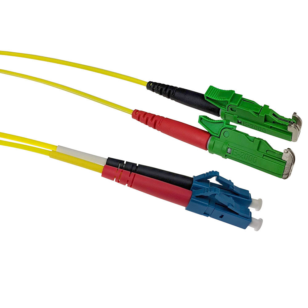 ACT RL3200 Glasvezel Patchkabel Duplex LSZH Singlemode - E2000/APC LC/UPC 9/125µm OS2 - 50 cm