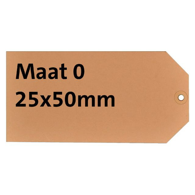 Label HF2 nr0 200gr 25x50mm chamois 1000stuks